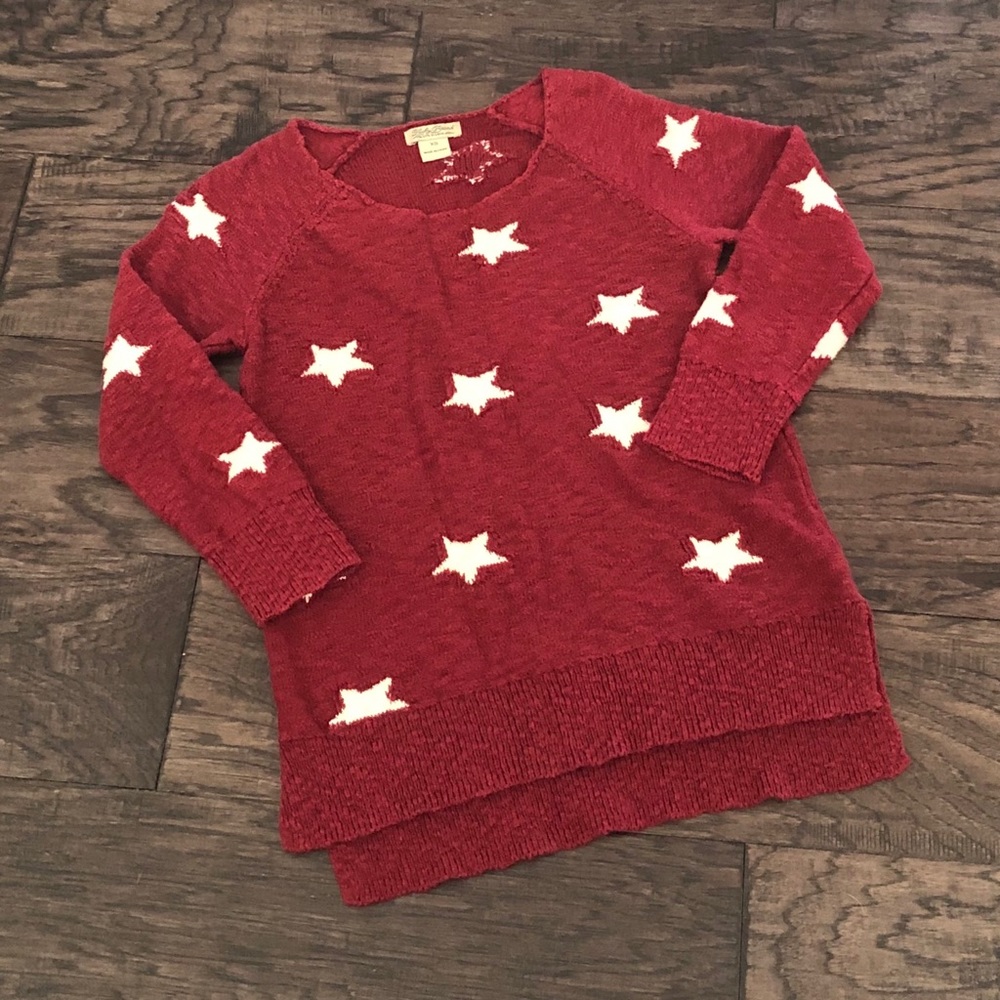 Lucky Brand 🍀 Maroon Red Sweater